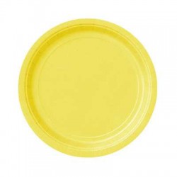Platos de color amarillo de 18 cm